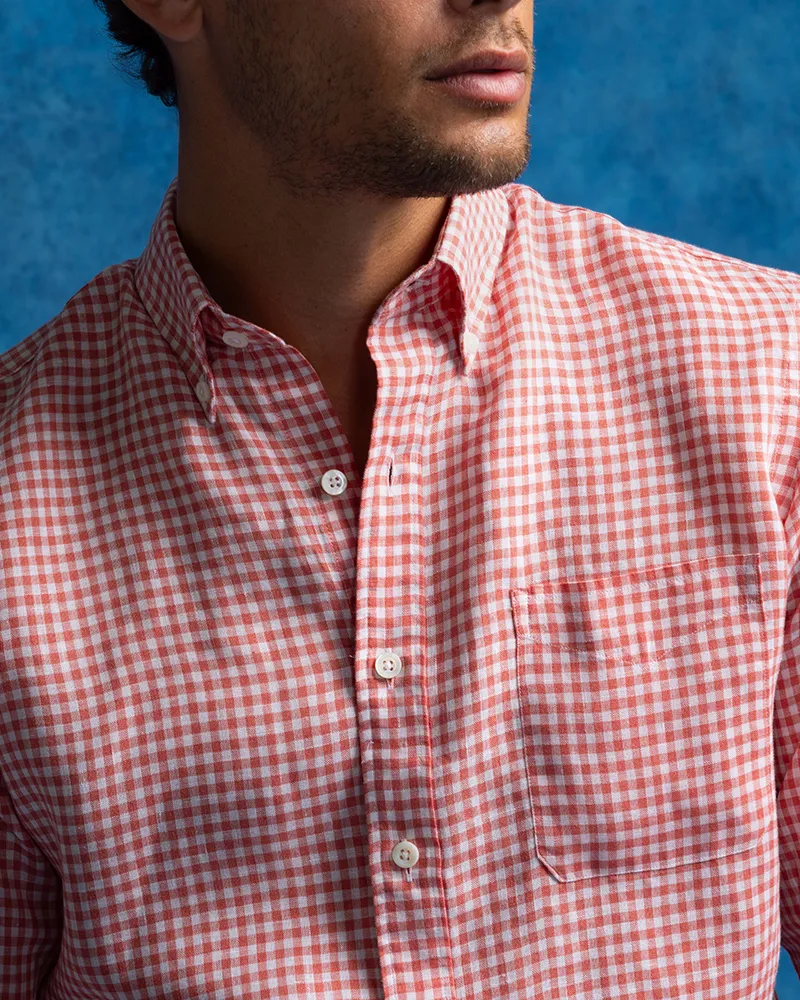 1883 Linen Gingham (Strawberry)