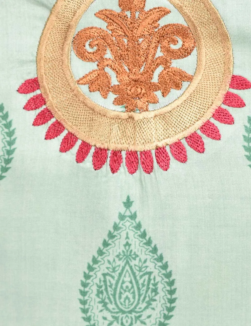 3 Pc Unstitched Linen Printed & Embroidered Dress with Printed Wool Shawl Dupatta - Flash (KL-01)