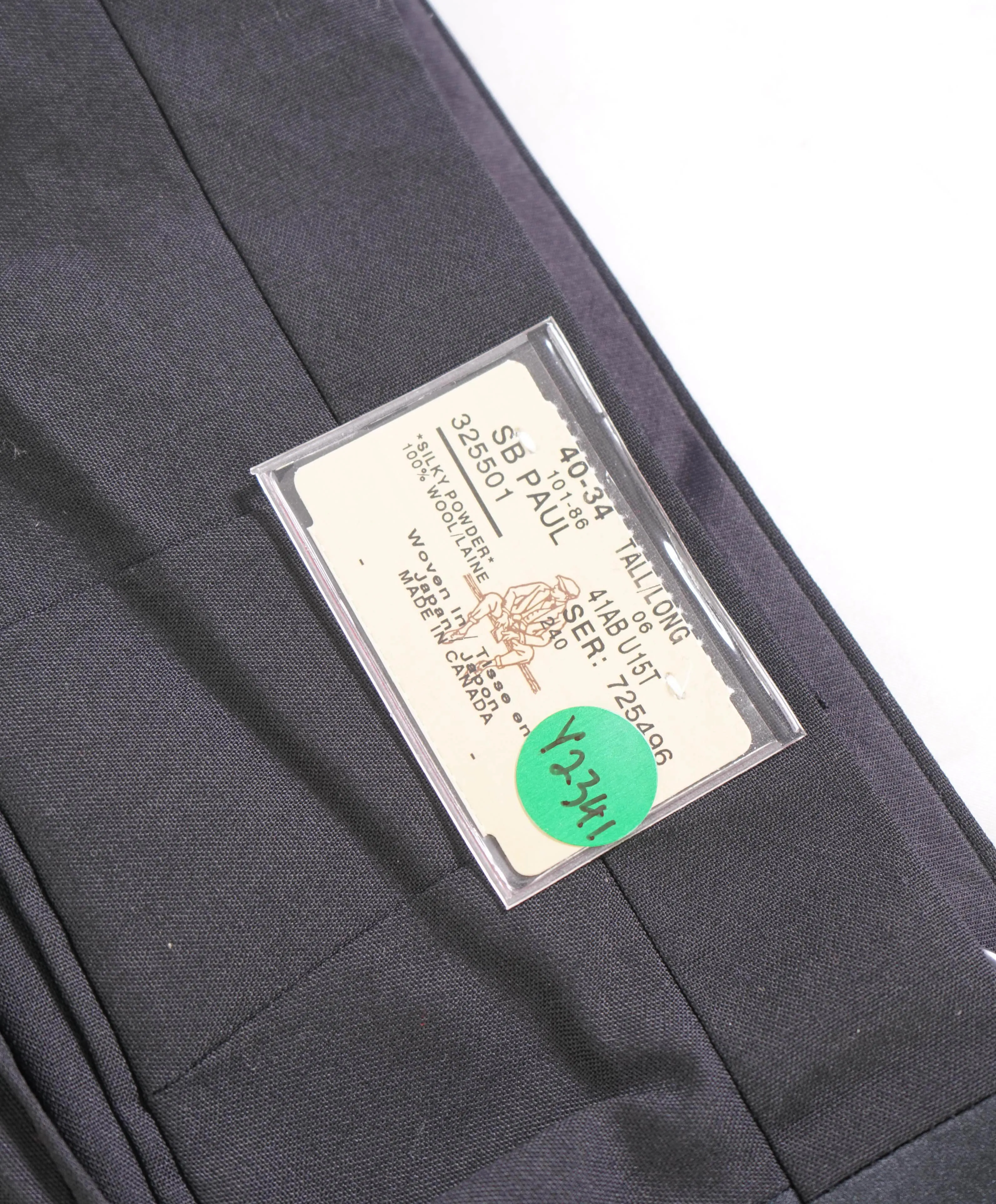 $550 PAUL STUART - Pleated WOVEN IN JAPAN Tuxedo Wool Flat Front Dress Pants - 33W