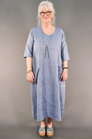 7214 Linen Dress Sky-U