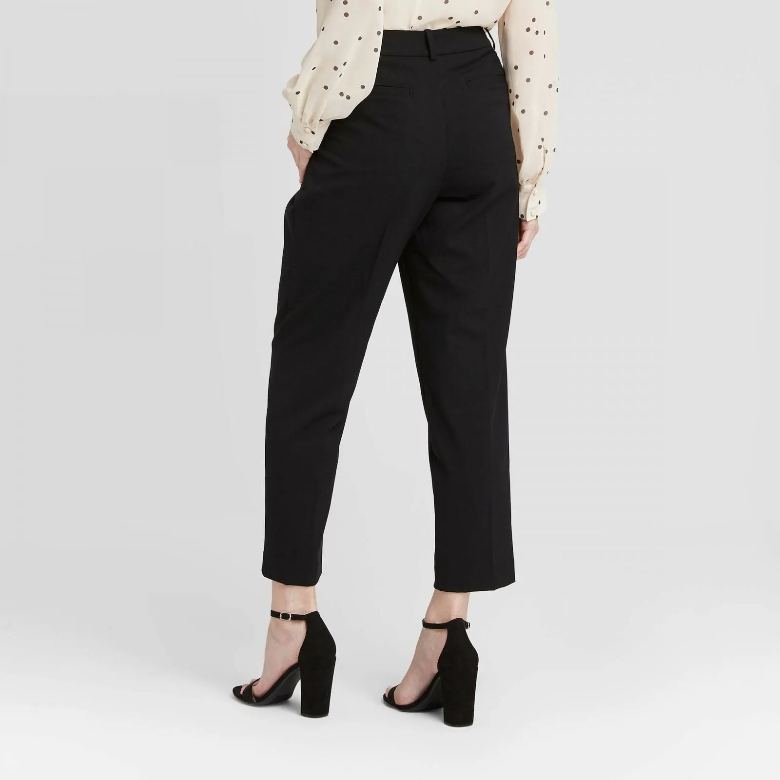 A New Day Women's Mid-Rise Straight Leg Pleated Front Trouser Pants
