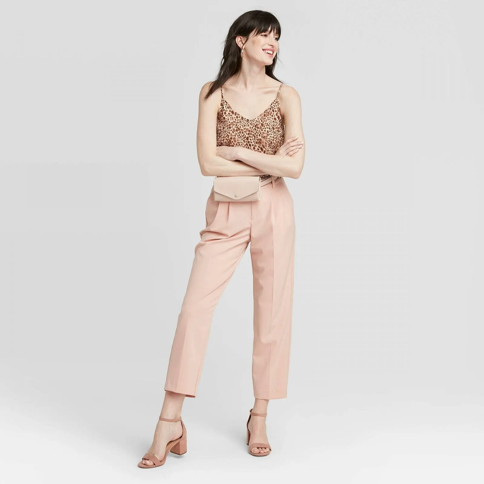 A New Day Women's Mid-Rise Straight Leg Pleated Front Trouser Pants
