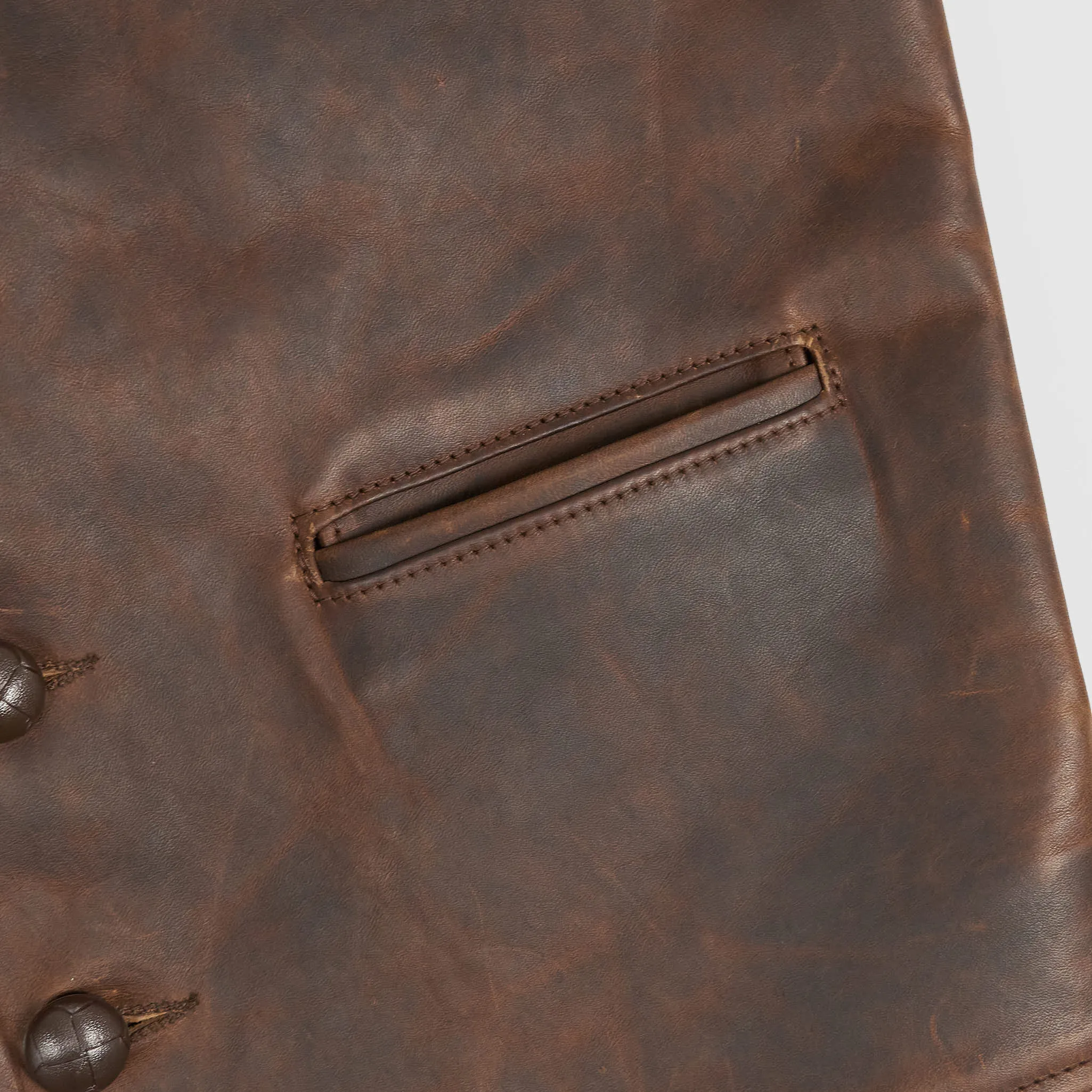 Aero Leathers Shackleton Wool-Leather Vest