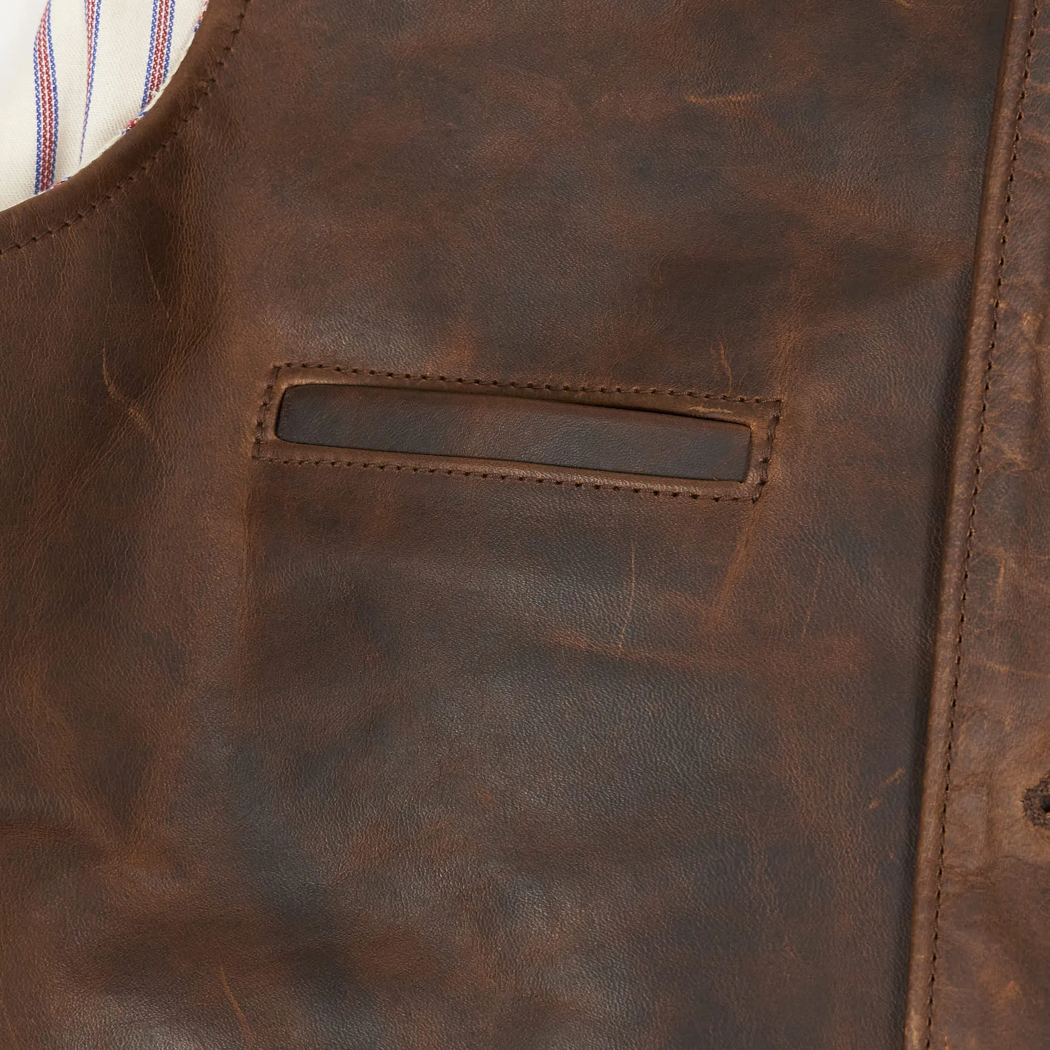 Aero Leathers Shackleton Wool-Leather Vest