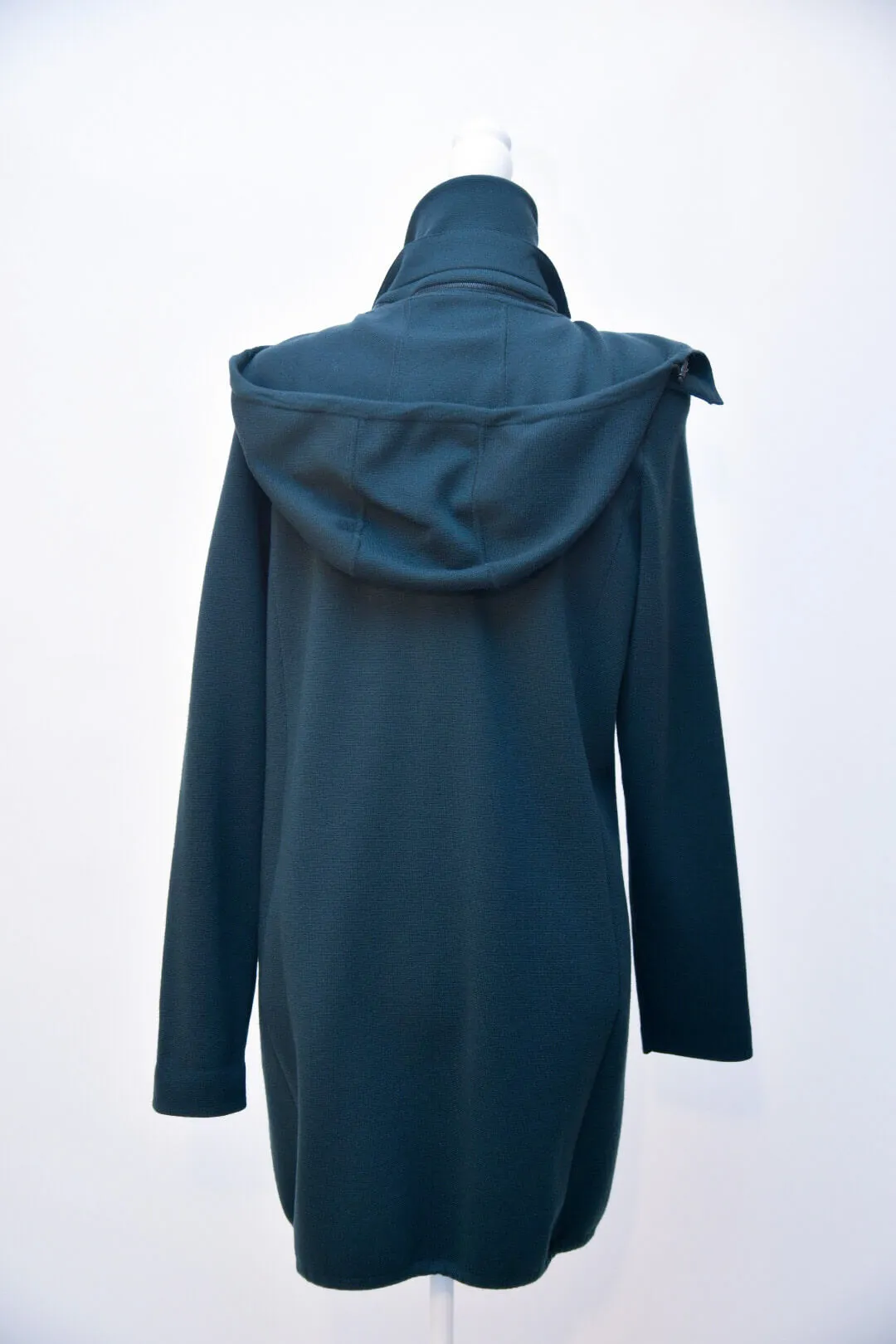 Akris Full Zip Knit Cardigan with Zip off Hood - Hunter Green