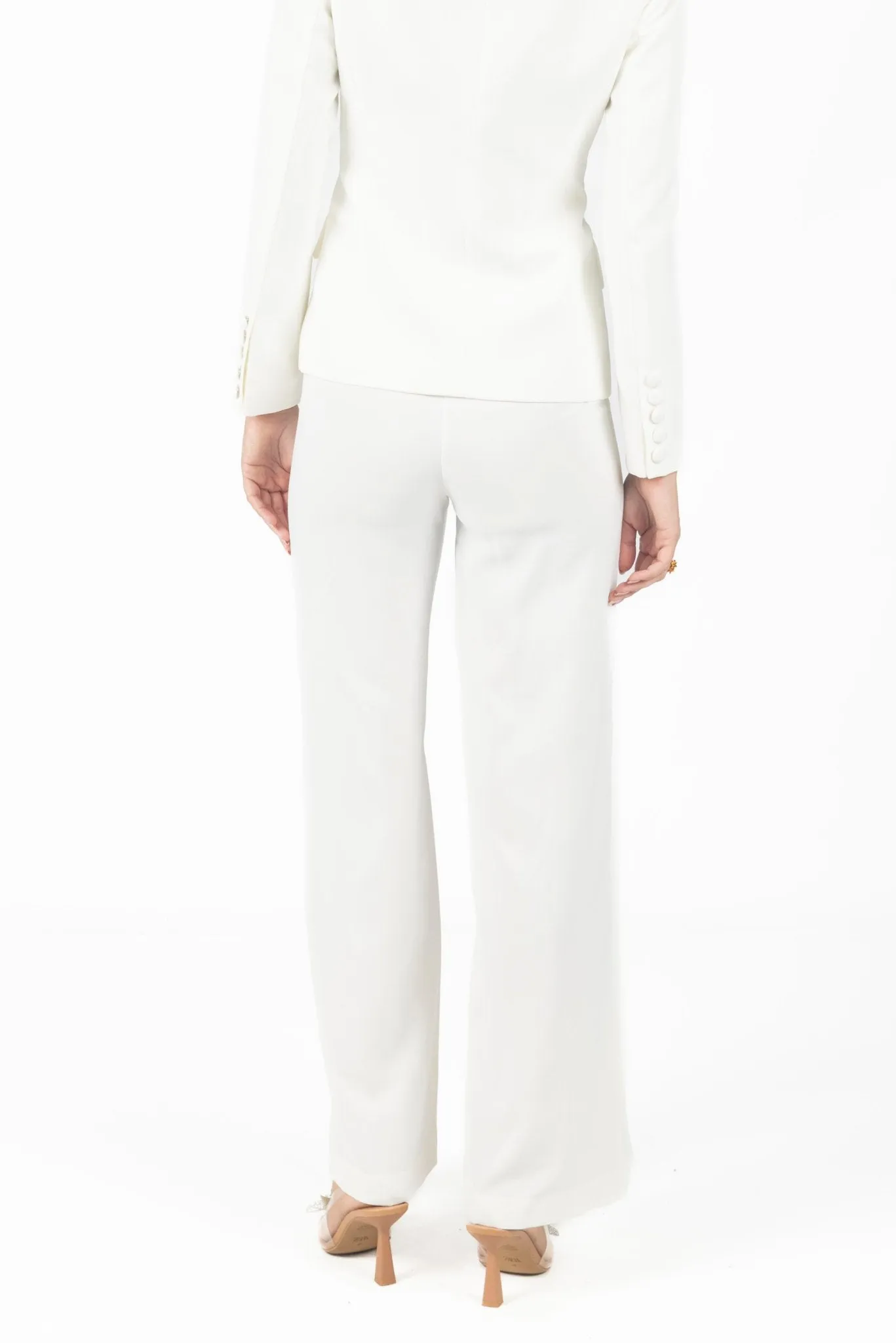Alana White Pleated Pants