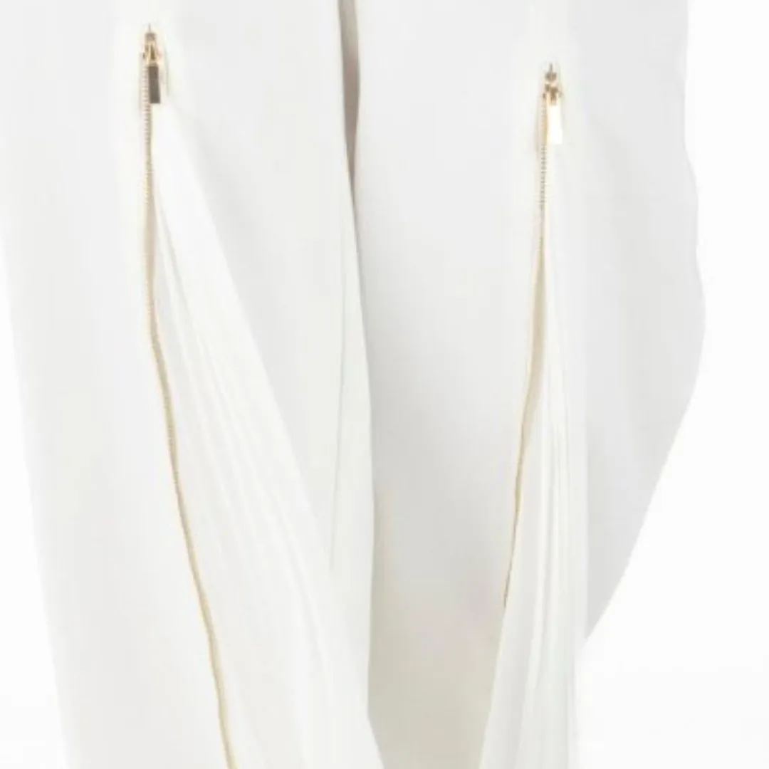 Alana White Pleated Pants