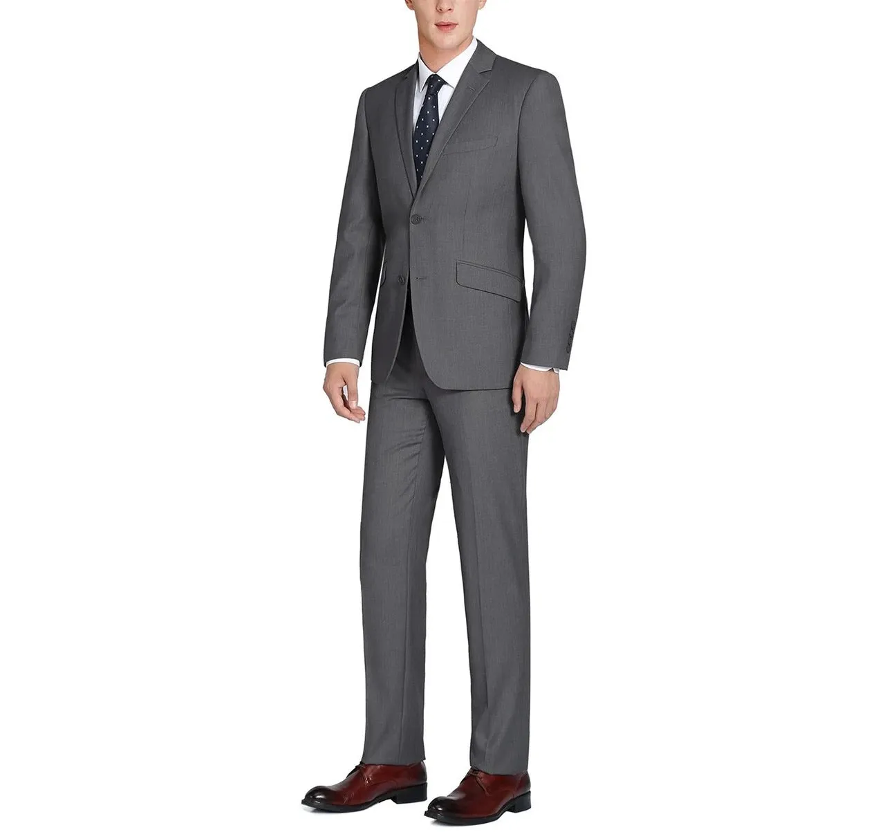 Alessandro Vitello by Renoir 2-Piece Classic Fit Single Breasted 2 Button Suit 202-1
