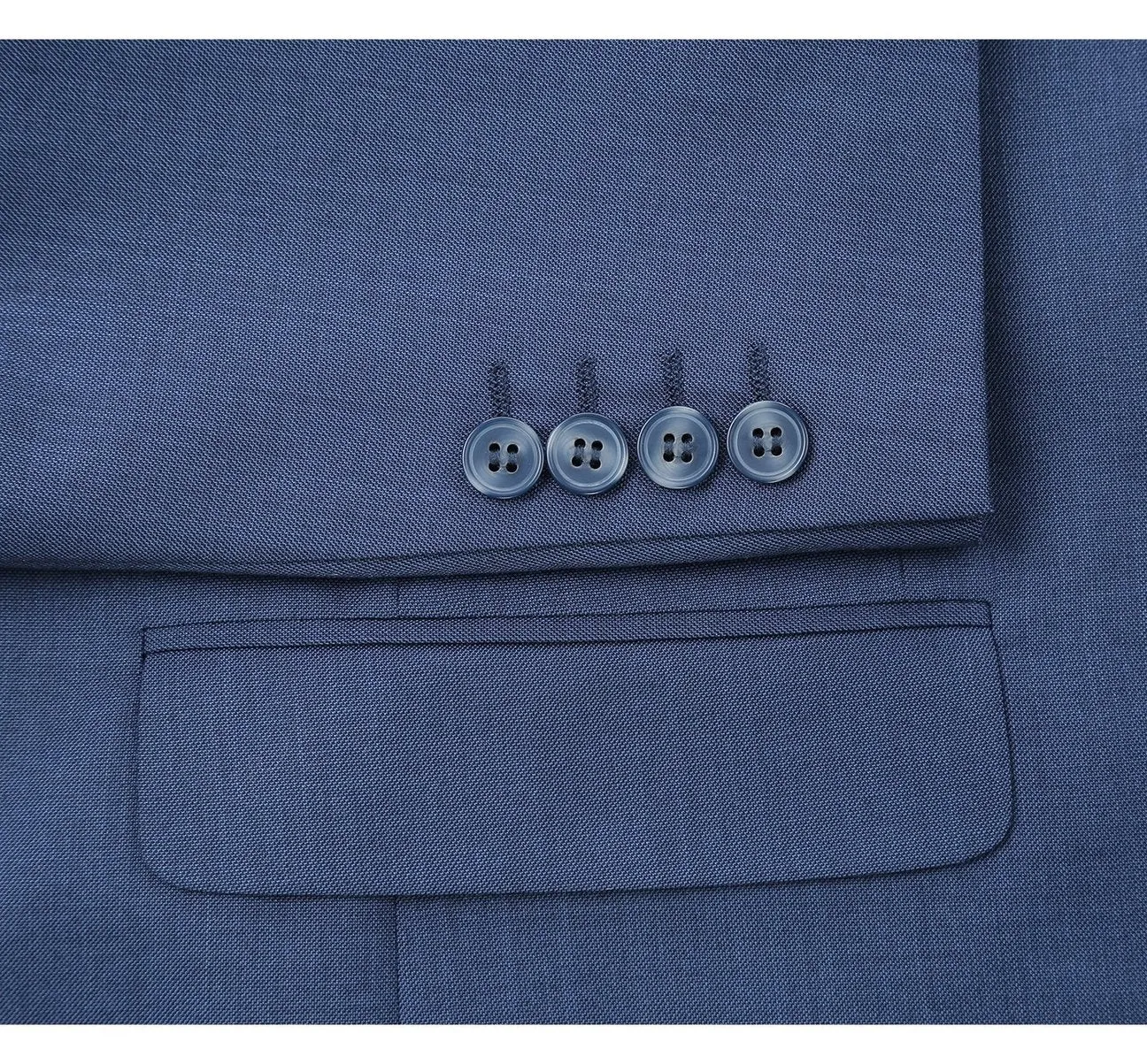 Alessandro Vitello by Renoir 2-Piece Slim Fit Notch Lapel Navy Suit 2106-3