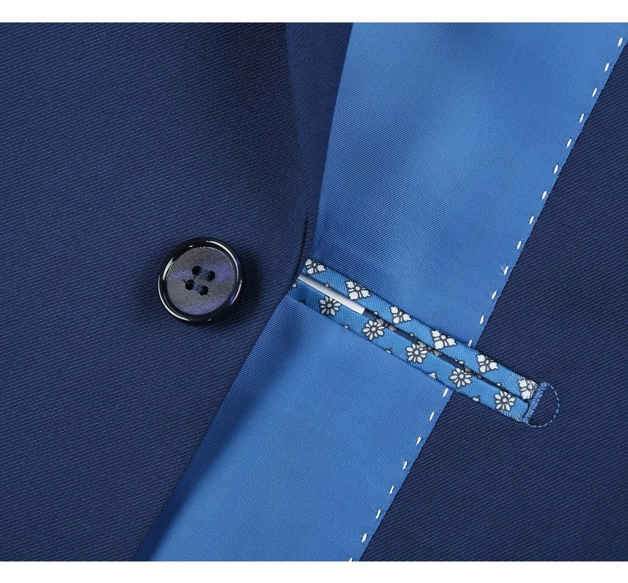 Alessandro Vitello by Renoir Royal Blue 2-Piece Classic Fit Single Breasted Notch Lapel Suit 201-20
