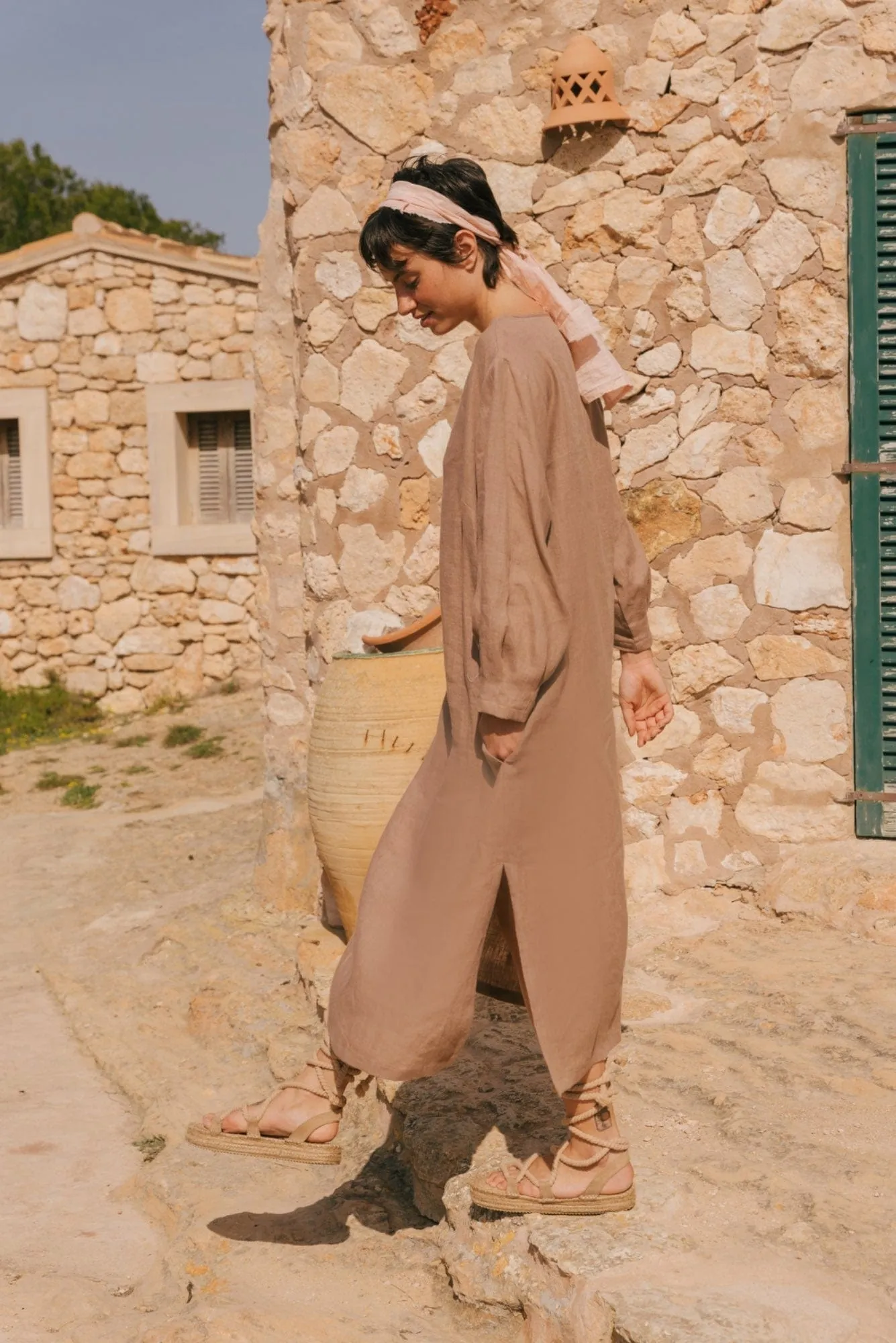 Amalia Linen Long-length Dress | Multiple Colours