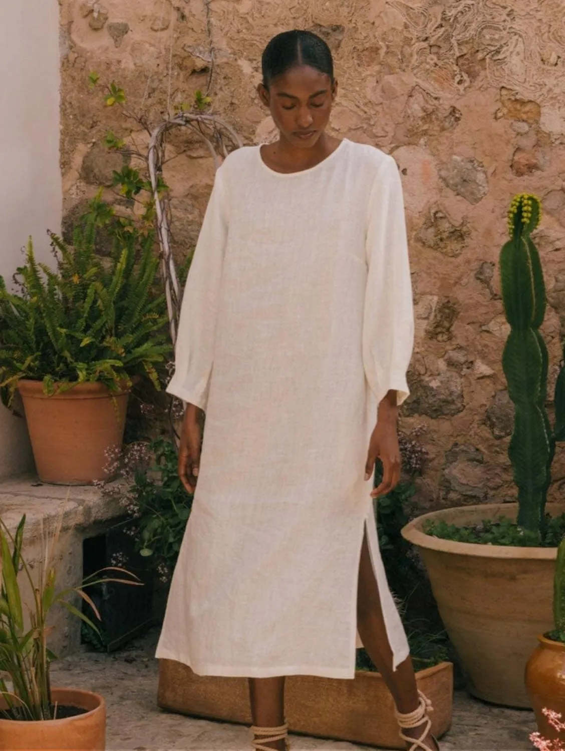 Amalia Linen Long-length Dress | Multiple Colours