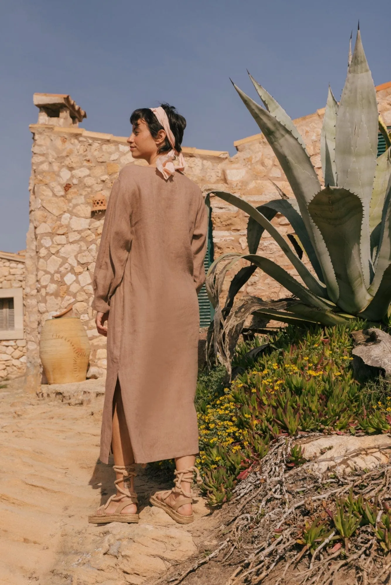 Amalia Linen Long-length Dress | Multiple Colours