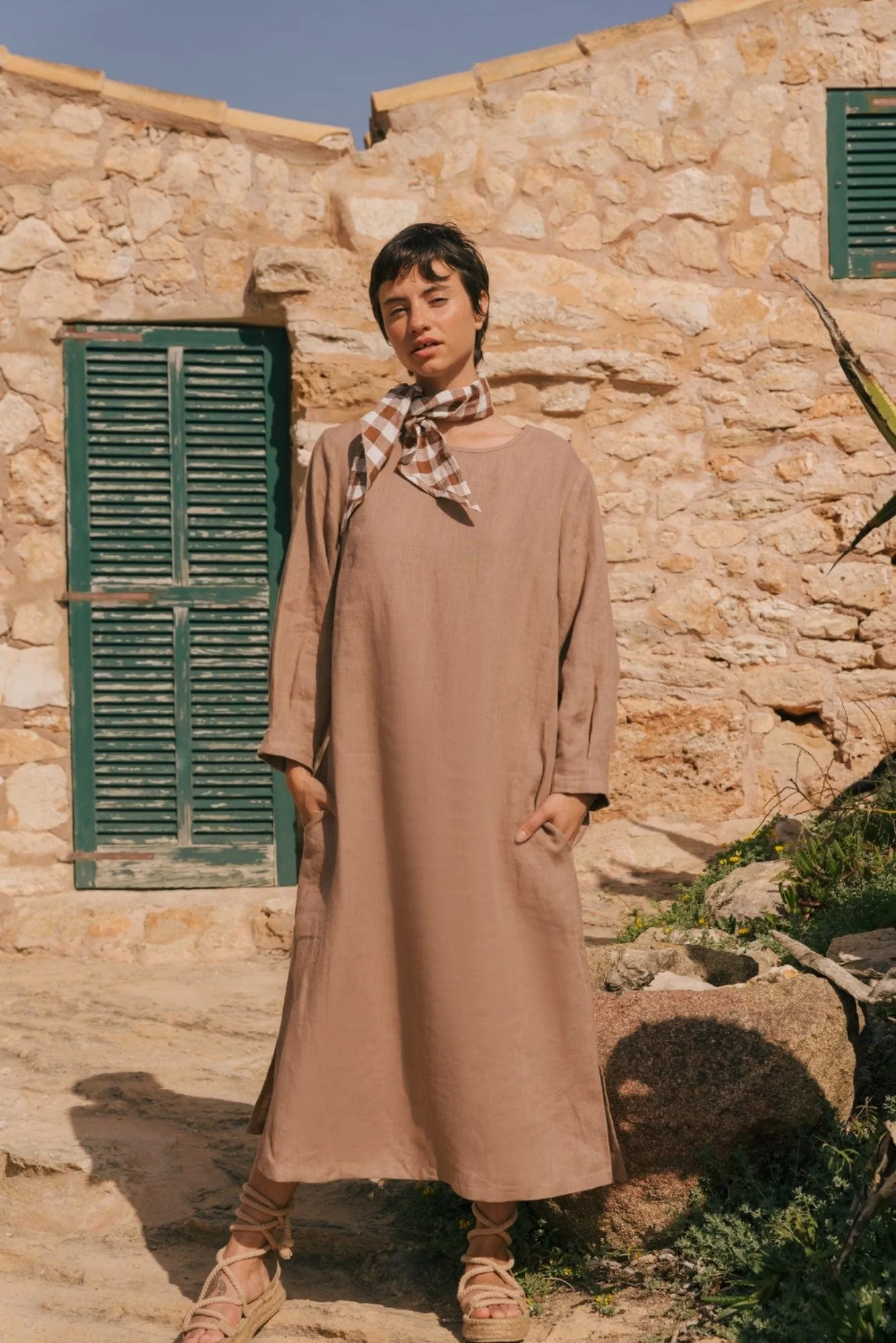 Amalia Linen Long-length Dress | Multiple Colours