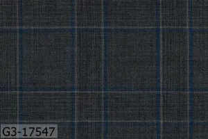 Anchor Grey With White And Space Blue Check Suit
