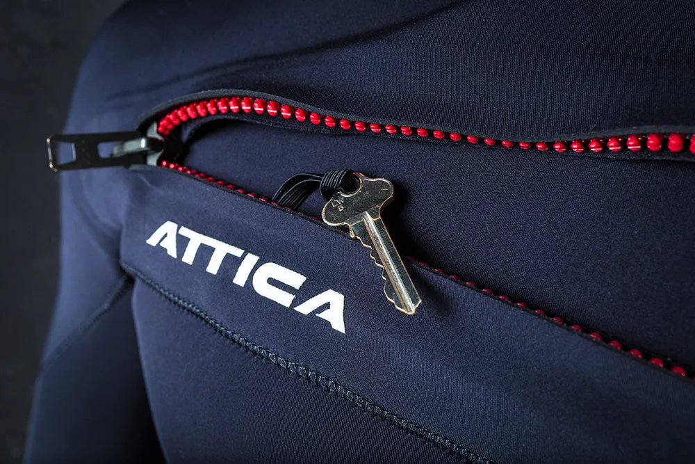 Attica ALPHA Chest Zip 4/3mm Steamer - BLACK / WHITE