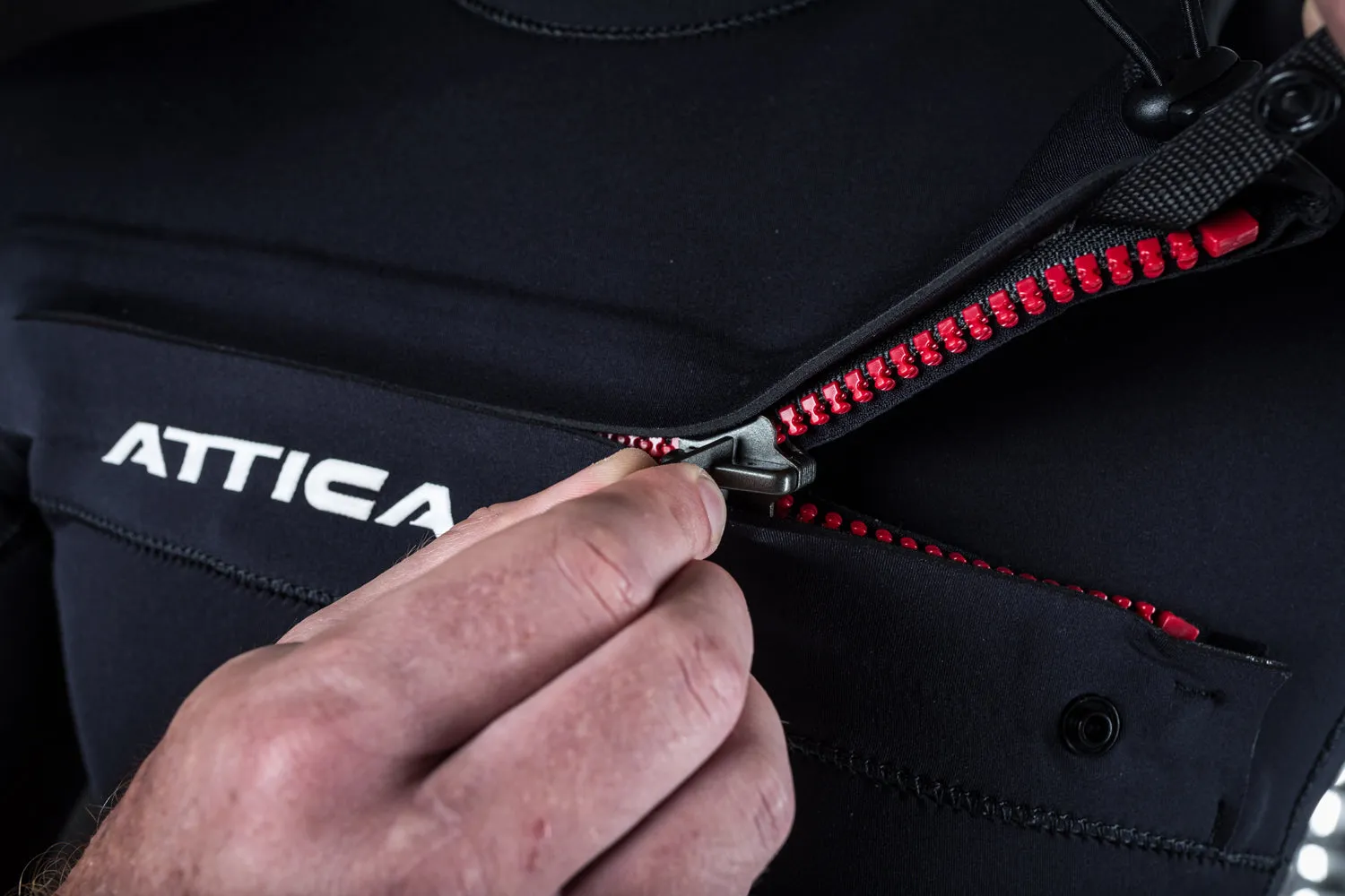 Attica OMEGA Chest Zip 3/2mm Steamer - BLACK / SILVER