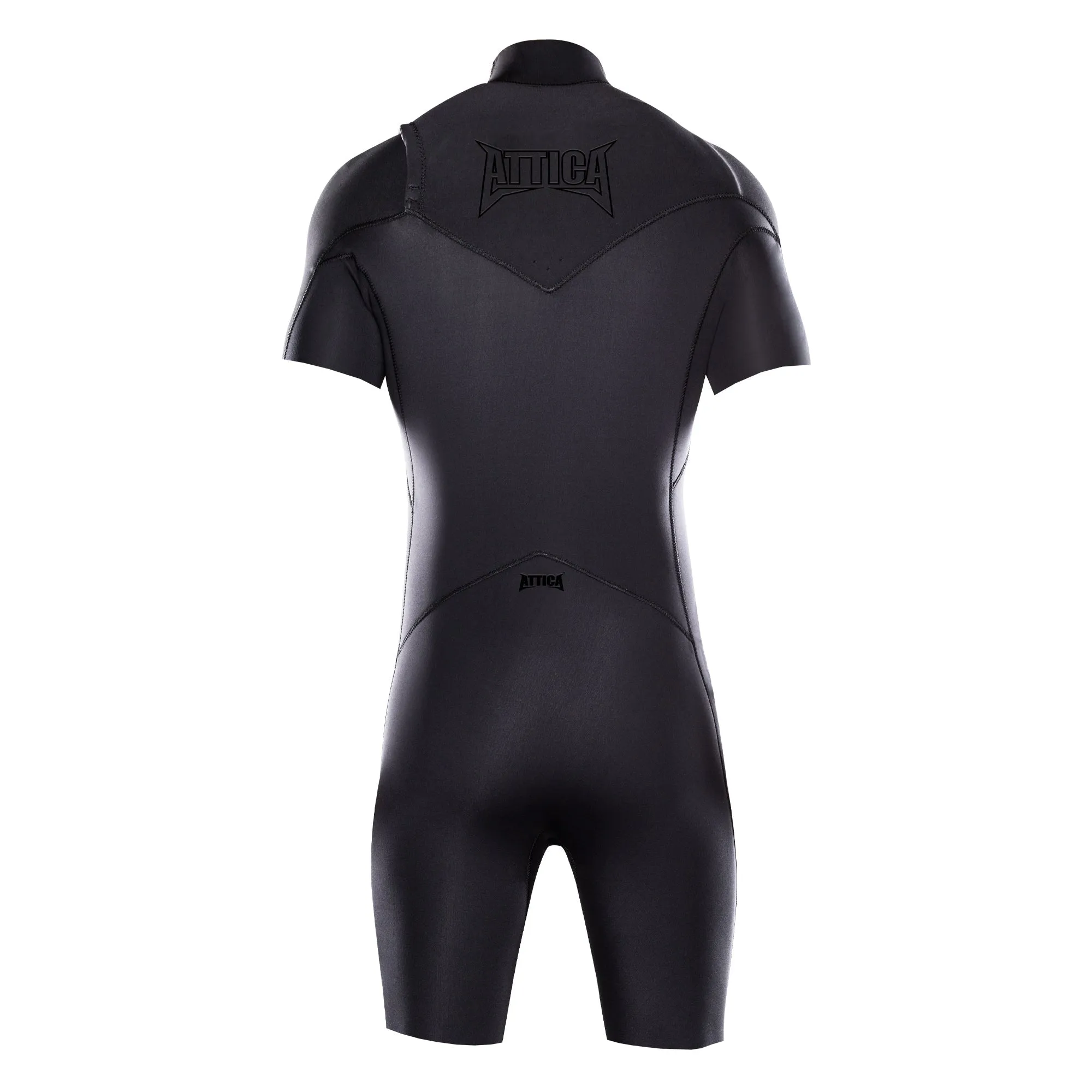 Attica OMEGA Short Sleeve Chest Zip 2/2MM Spring - BLACK NOIR / BLACK