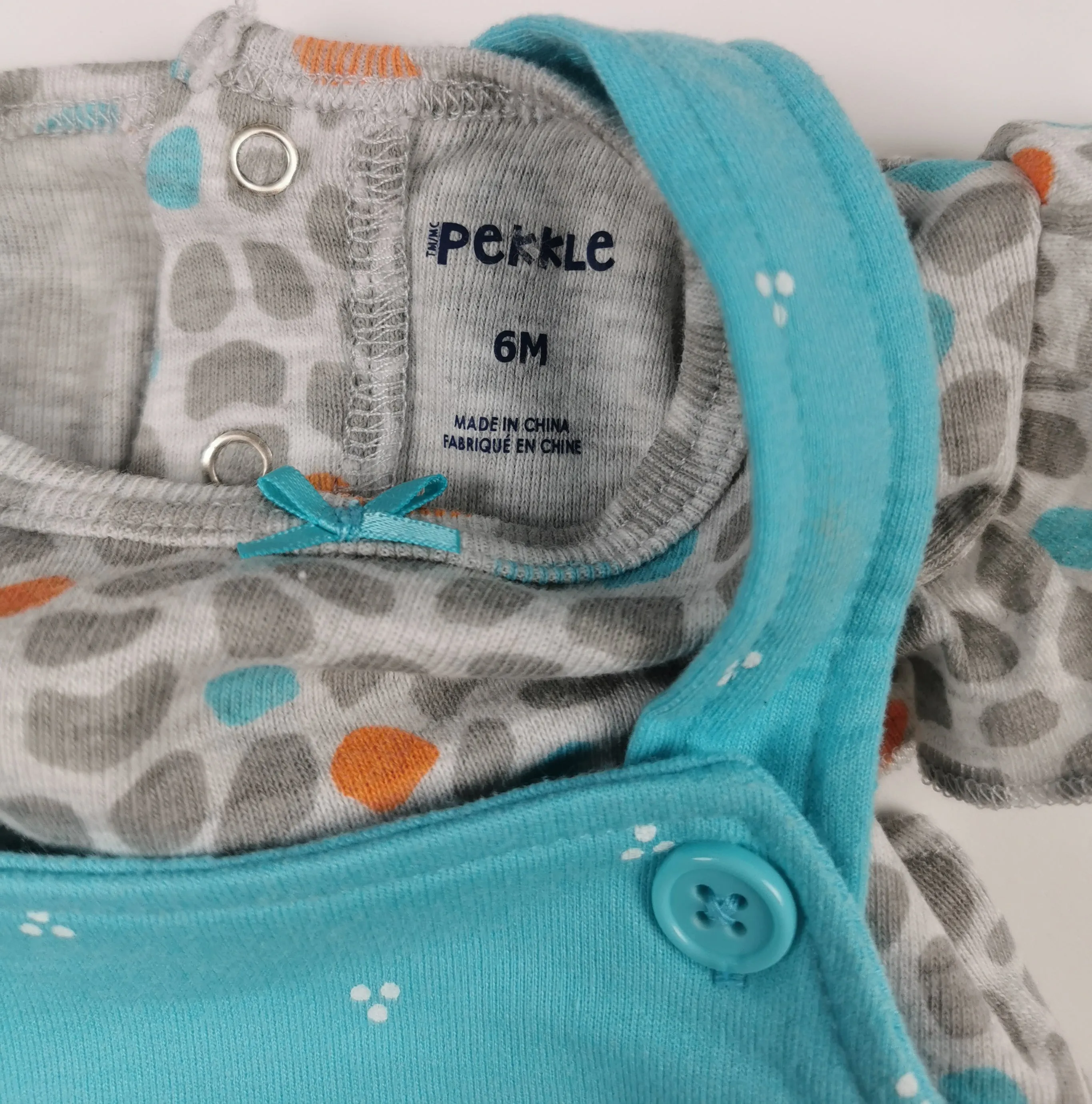 BABY GIRL SIZE 6 MONTHS - PEKKLE, 2 Piece Matching Dress Set EUC B16