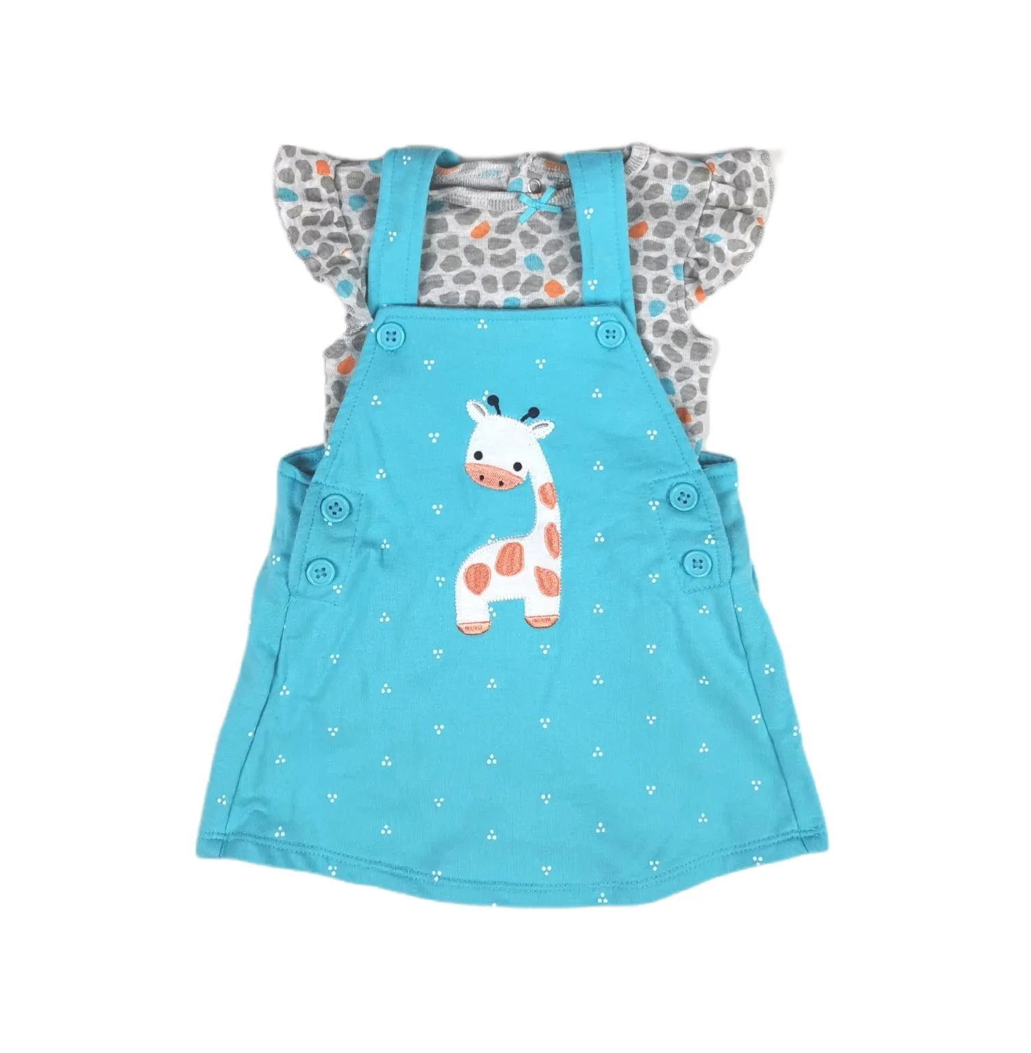 BABY GIRL SIZE 6 MONTHS - PEKKLE, 2 Piece Matching Dress Set EUC B16