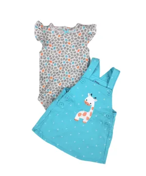 BABY GIRL SIZE 6 MONTHS - PEKKLE, 2 Piece Matching Dress Set EUC B16