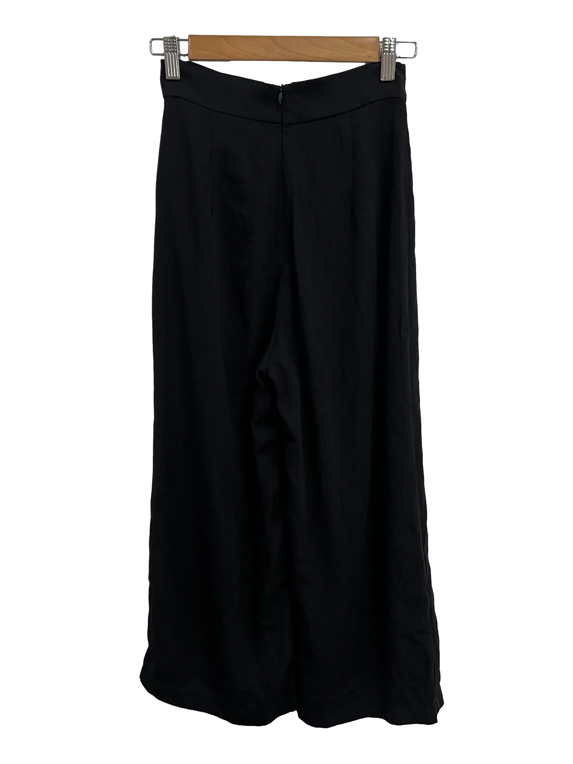 Black Pleated Palazzo Trousers