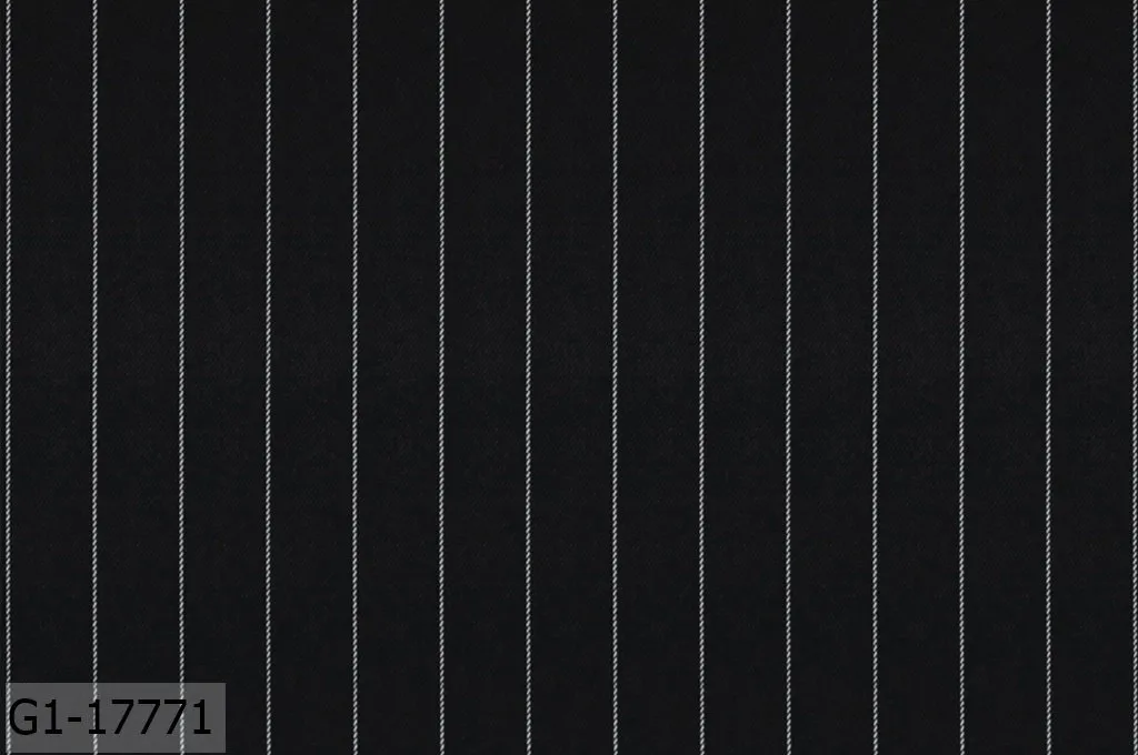 Black With White Stripe Suit