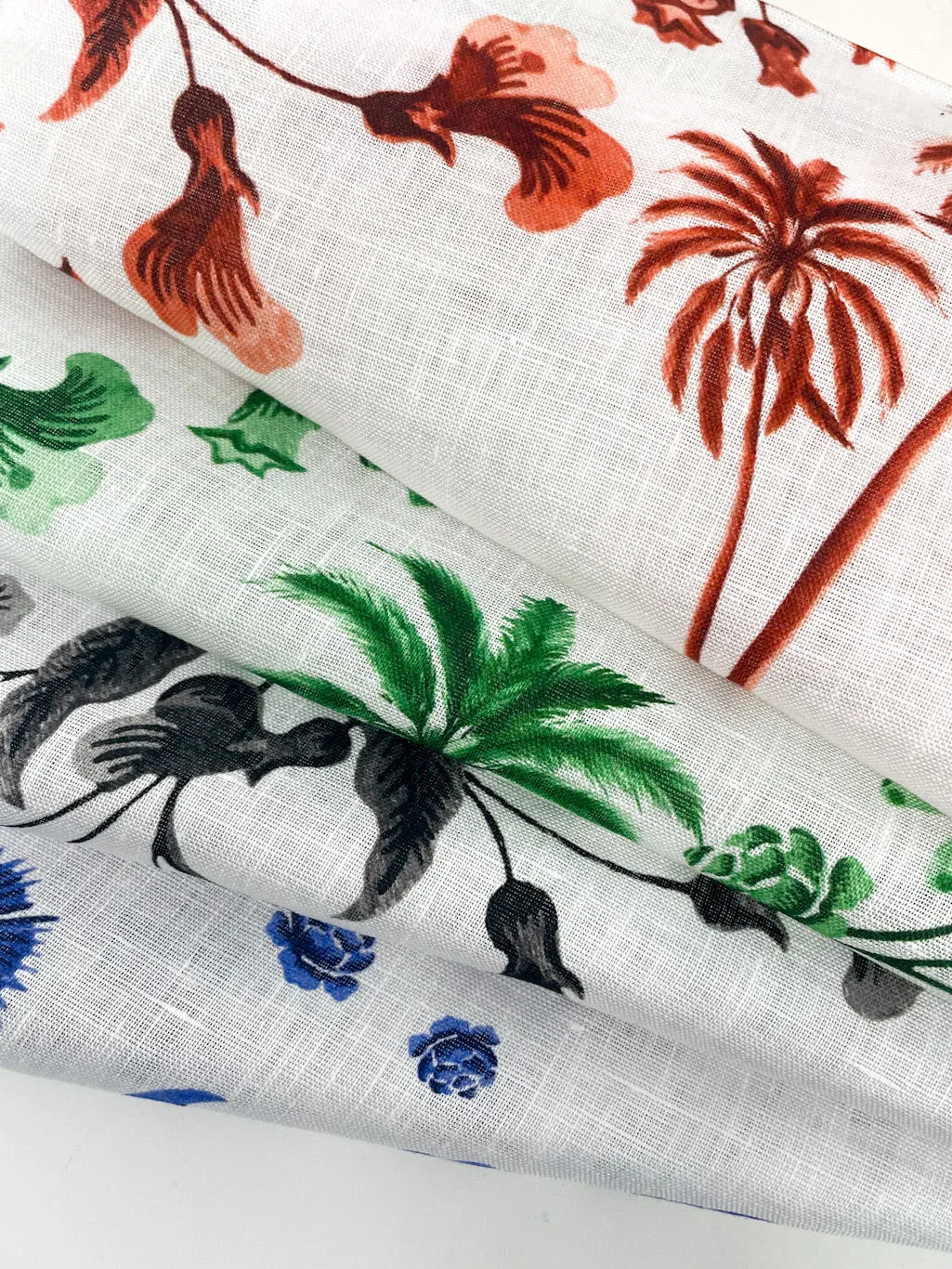 Blossom Flower Handkerchief Light Weight 100% Linen Fabric By The Yard/CL1111