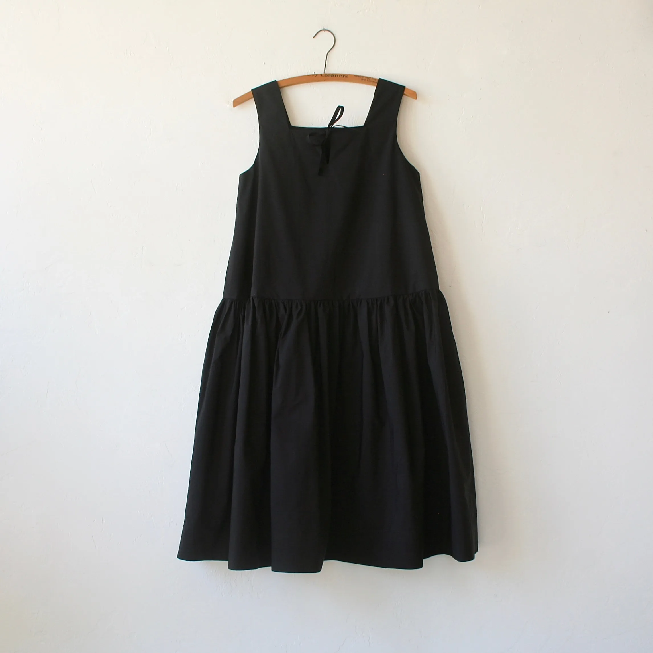 Bon Square Collar Dress - Black