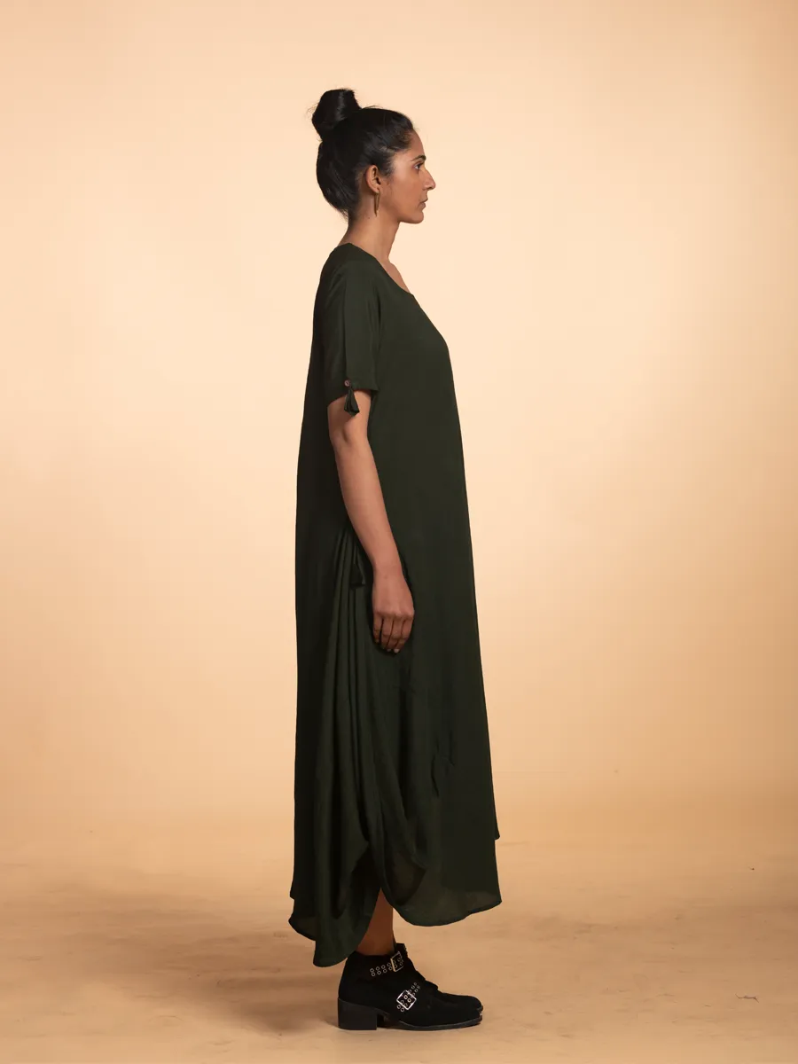 Bottle Green Cotton Dress