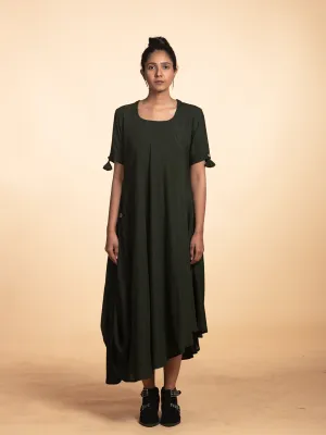 Bottle Green Cotton Dress