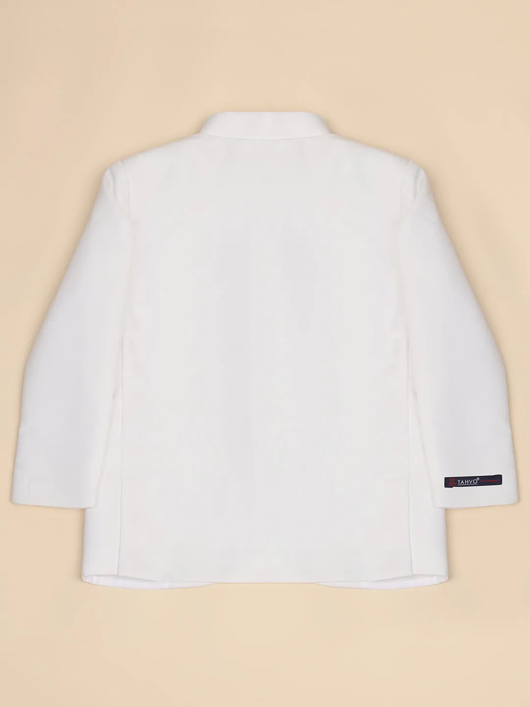 Boys White Bandhgala Blazer