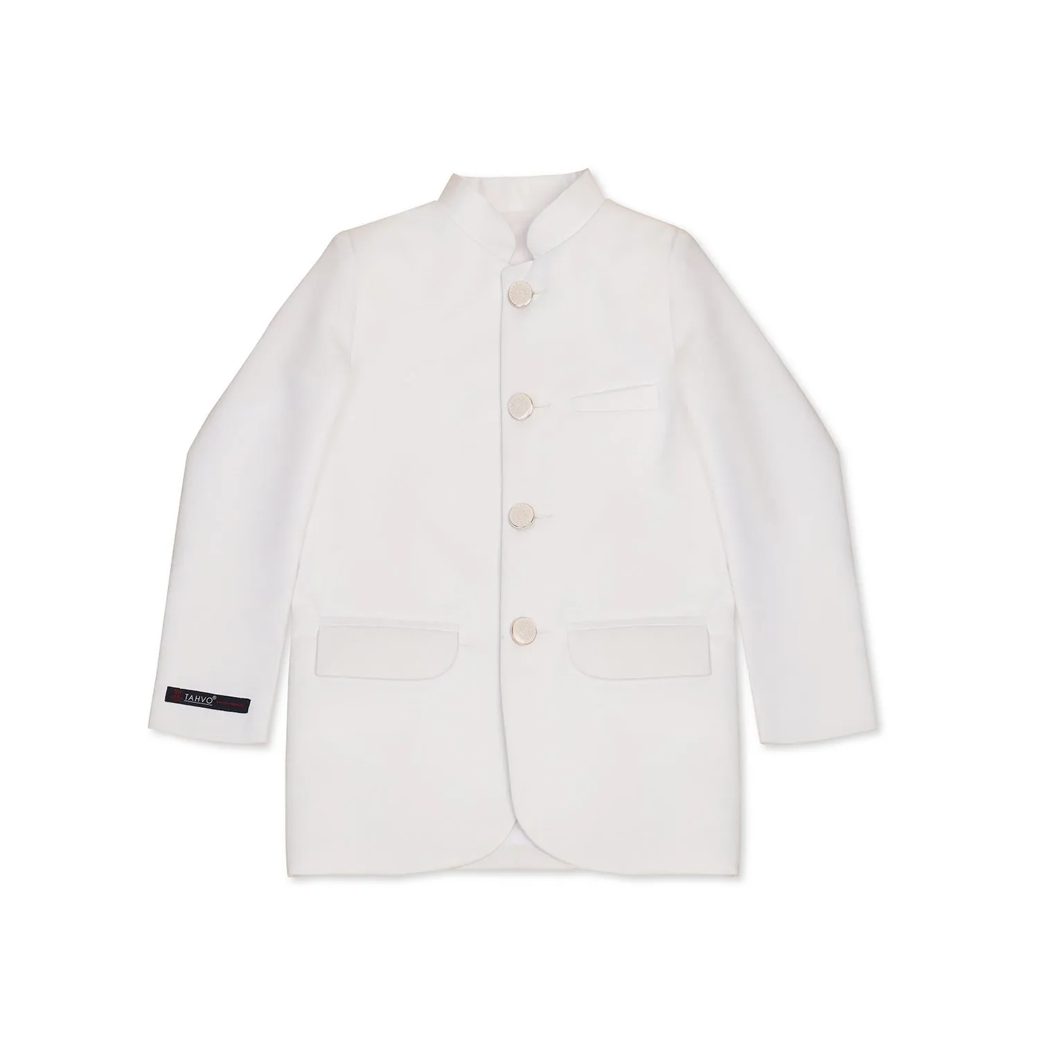 Boys White Bandhgala Blazer
