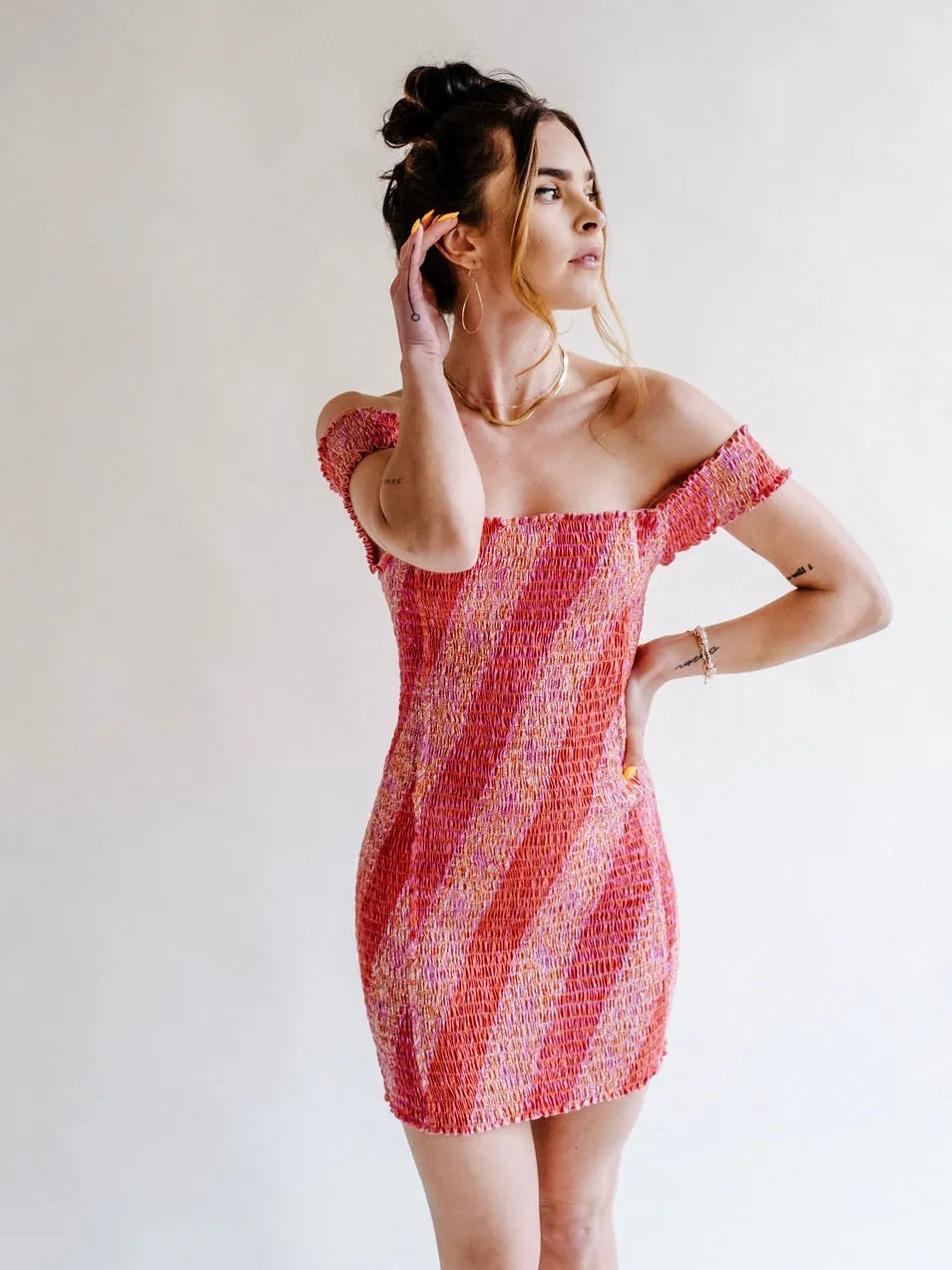 BRB Smocked Mini Dress