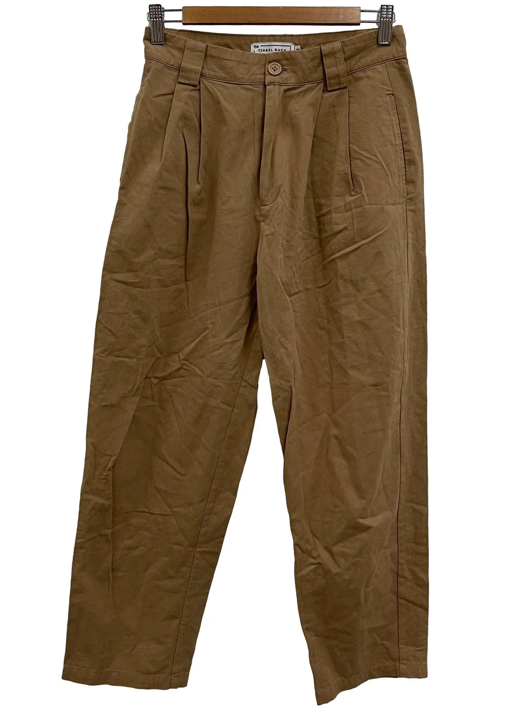 Brown Pleated Trousers