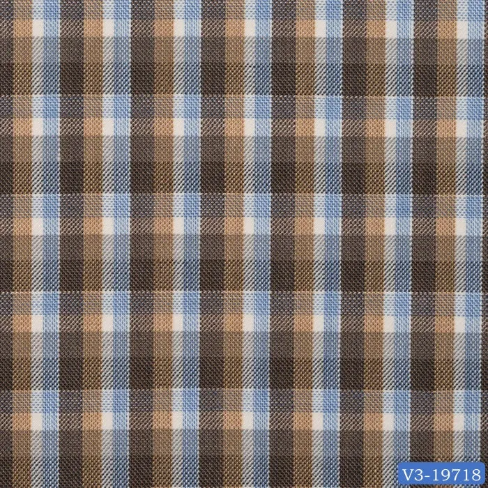 Brown with Blue & White Check Suit