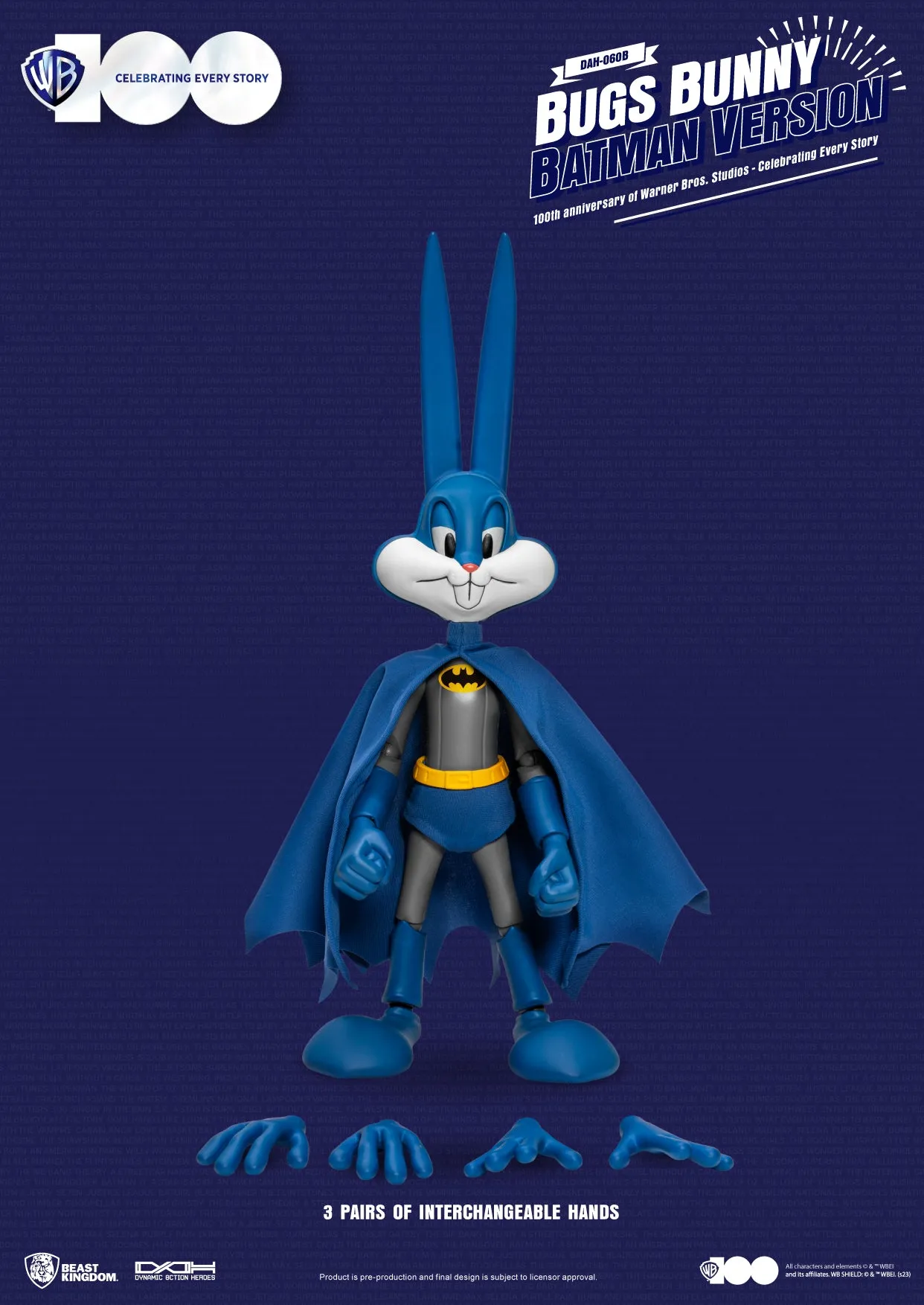 Buggs Bunny Batman Warner Brothers 100th Anniversary Beast Kingdom Dynamic 8-action Action Figure