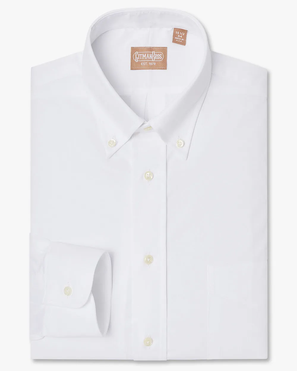 Button Down Mini Twill White