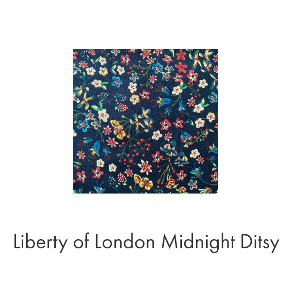 Caftan Dress Cafe Length in Liberty Navy Floral
