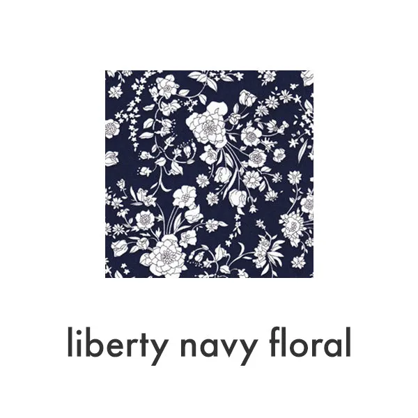 Caftan Dress Cafe Length in Liberty Navy Floral