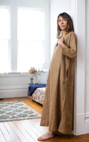 Caftan Dress in Ginger Linen