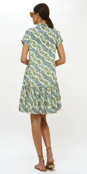 Cap Sleeve Mini Dress in Lupina Periwinkle