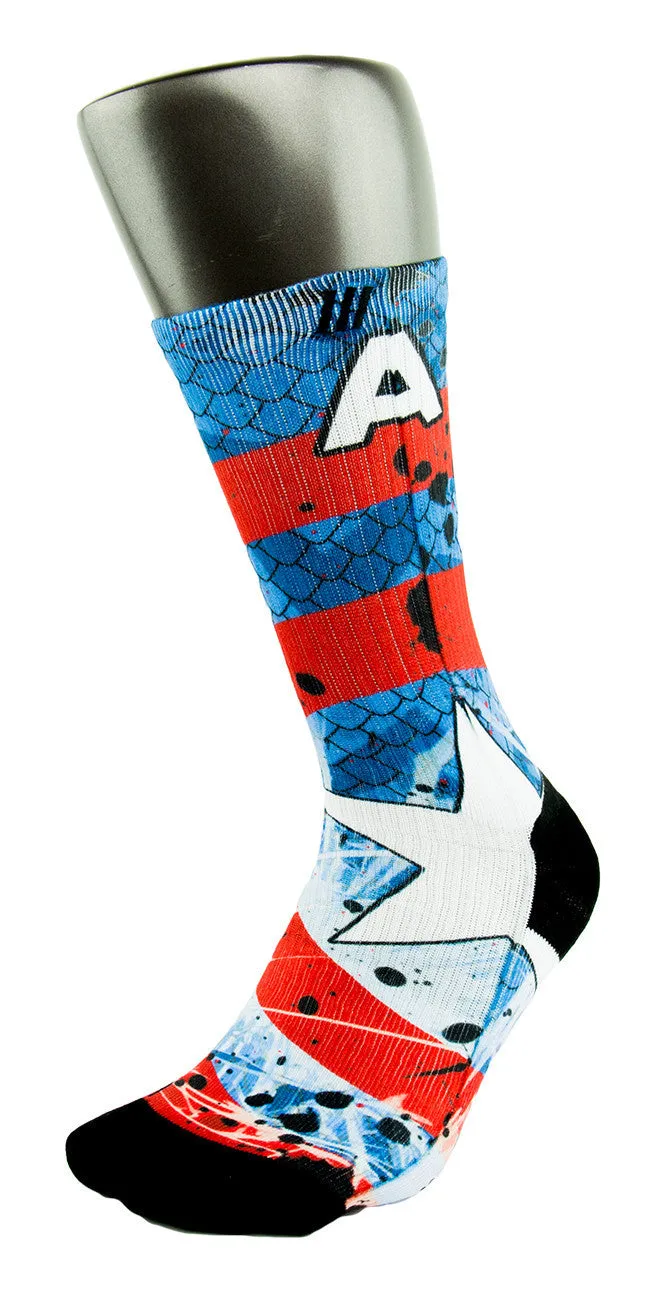 Captain America CES Custom Socks