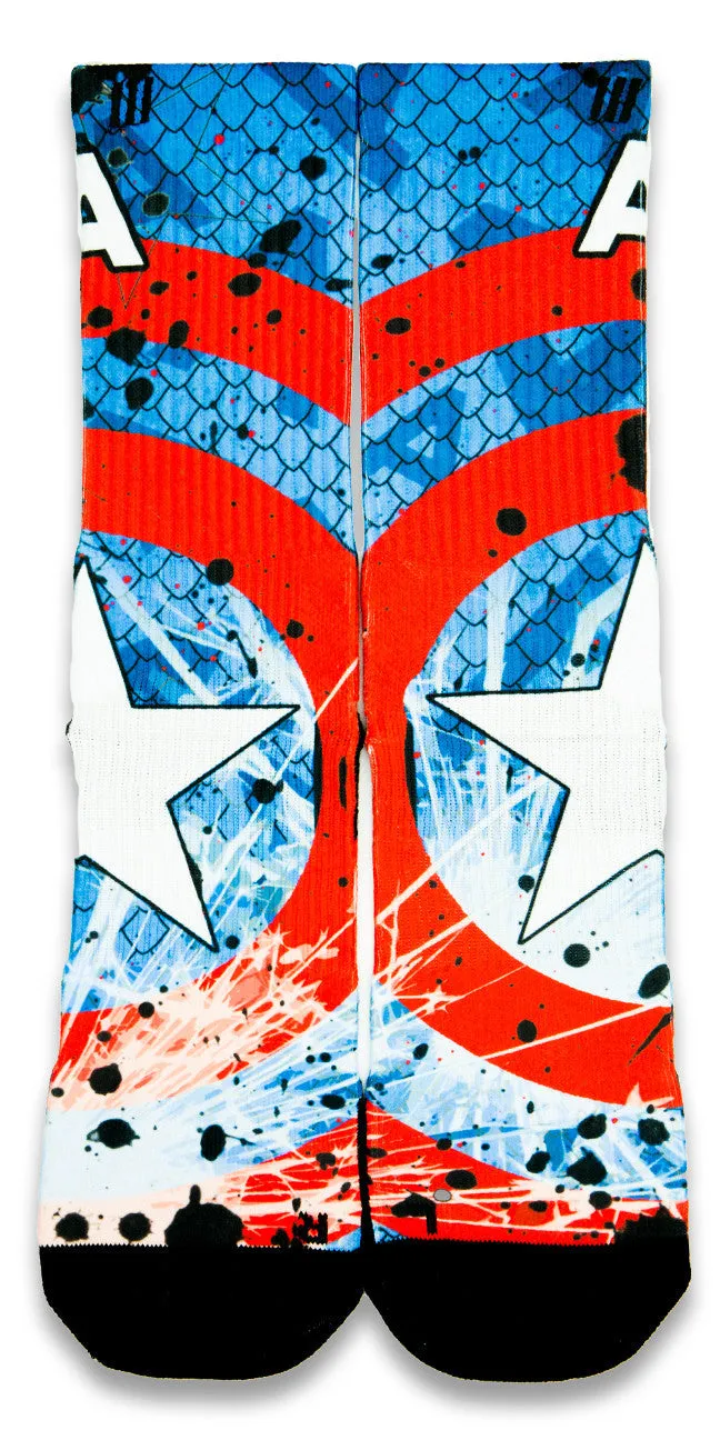 Captain America CES Custom Socks