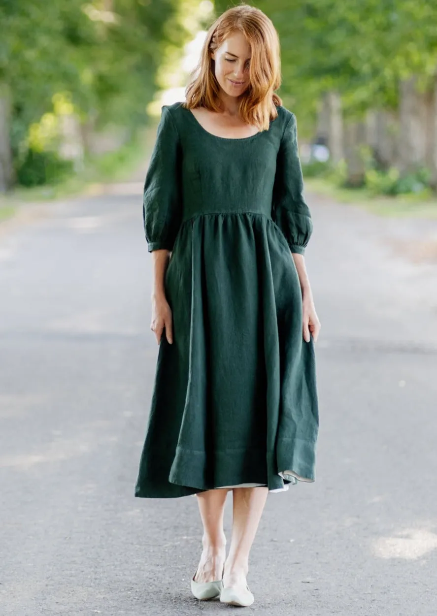 Carmen Dress, 3/4 Sleeve