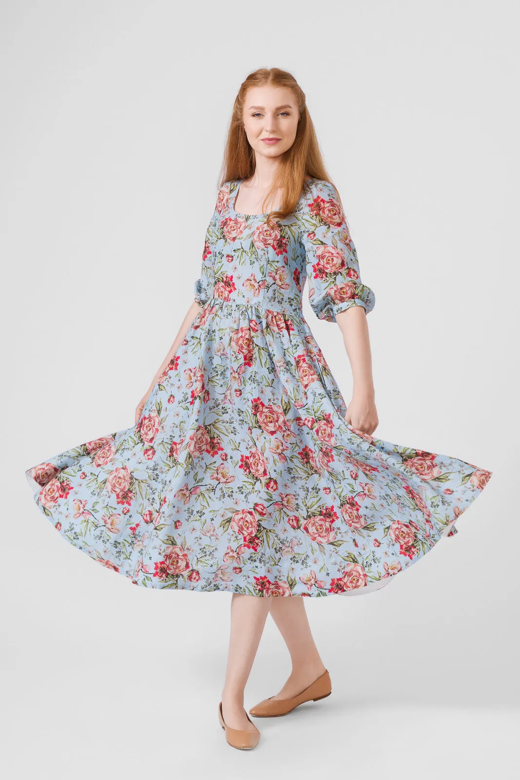 Carmen Dress, 3/4 Sleeve