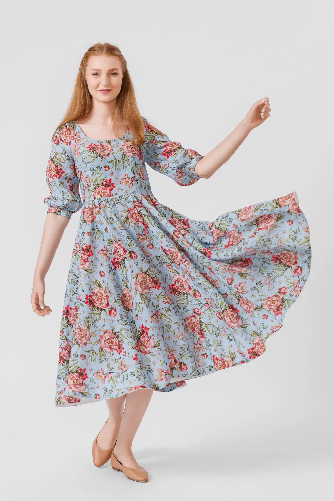 Carmen Dress, 3/4 Sleeve
