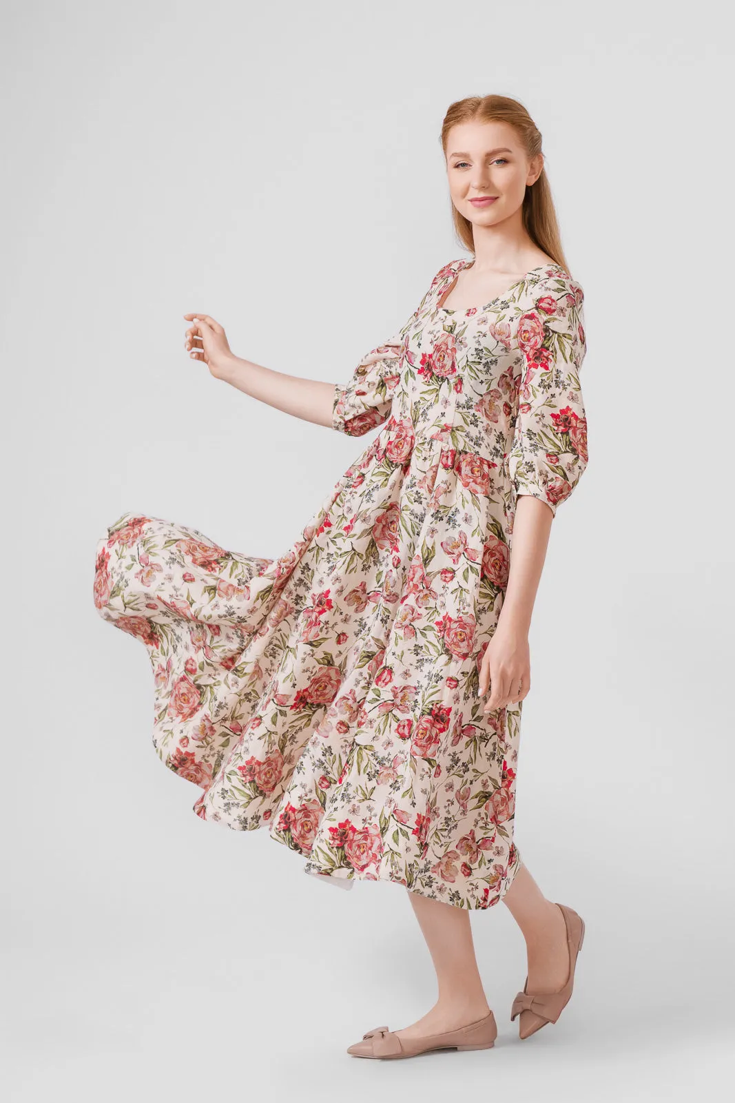 Carmen Dress, 3/4 Sleeve