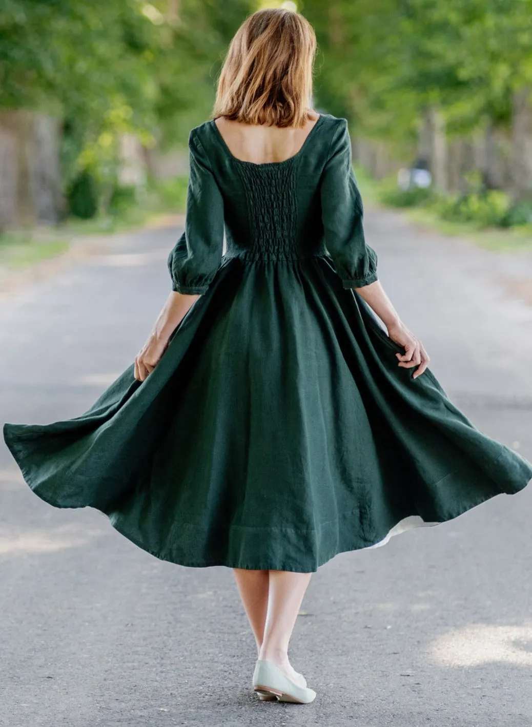 Carmen Dress, 3/4 Sleeve