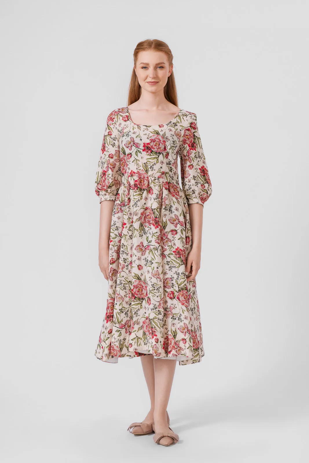 Carmen Dress, 3/4 Sleeve